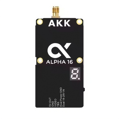 AKK Alpha 16 VTX 4.9G 5.8G 25mW/1W/3W/5W/8W/16W 96CH Video Transmitter Ondersteunde Smart Audio