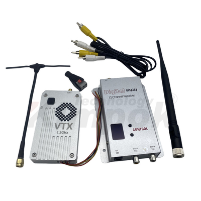 1.2G 5W draadloze videotransmitter en -ontvanger 1.2Ghz VTX VRX 1080-1360M FPV Video Long Range Transmission