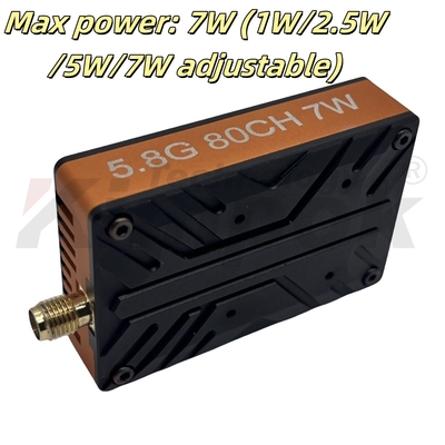 7W 5.8GHz 80CH FPV Video Transmitter High Power Long Range VTX voor racen