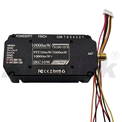 2.5G 10W High-power 8-channel Drone Analog Wireless Image Transmission Transmitter, Ultra-long-distance stabiele transmissie