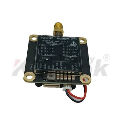 FPV 2.2G 1.6W VTX Videozender 25mW 200mW 1600mW