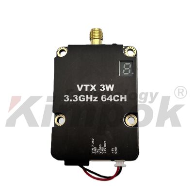 3.3GHz 3W 64CH analoge videotransmitter met IRC-besturing voor FPV- en UAV-toepassingen
