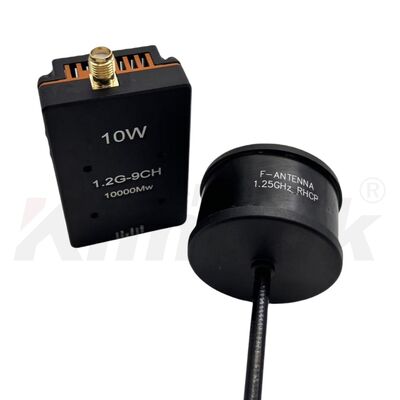 FPV VTX draadloze videotransmitter 1.2G 10W met LED-kanaalbandvermogen en instelbare RF-vermogenniveaus